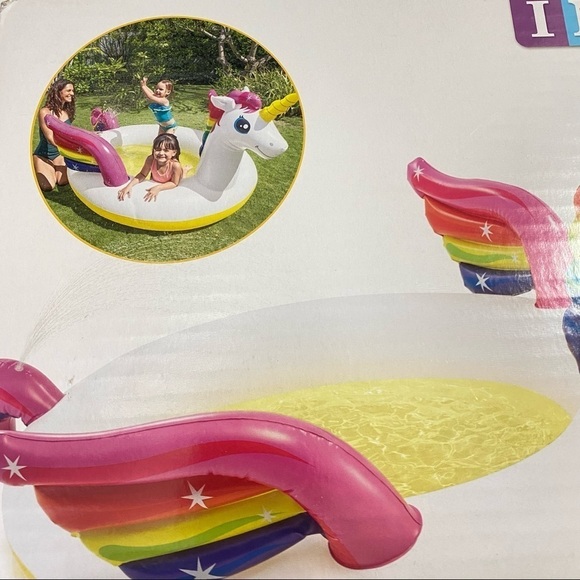 Intex Mystic Unicorn Spray Pool 107” x 76” x 41” - Picture 3 of 6